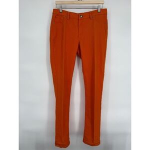 Blue Faith Women's Orange Bootcut Jeans Flared Leg High Rise Sz 12